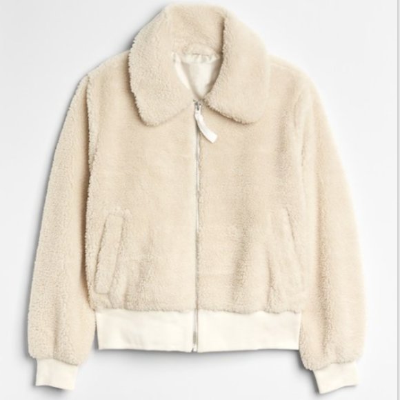 gap teddy bomber jacket